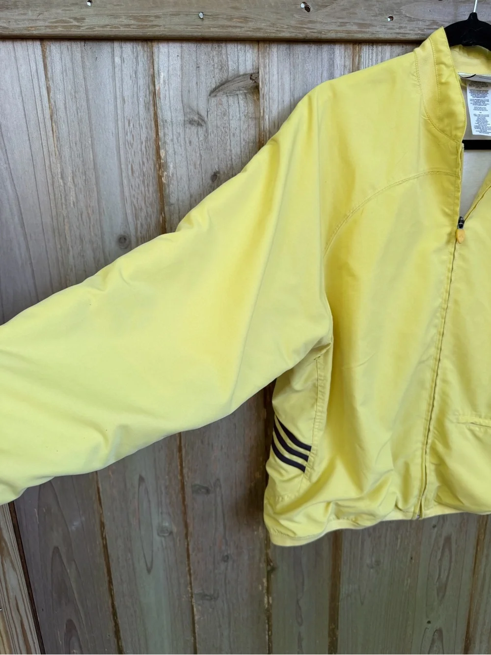 Adidas Vintage Lightweight Yellow Windbreaker Track Jacket Size L